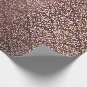 Damastast royal för Burgundy mer foxier Presentpapper
