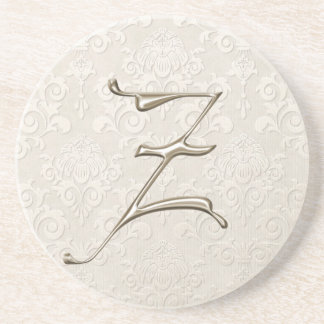 Damastast underlägg för Monogram - brev Z
