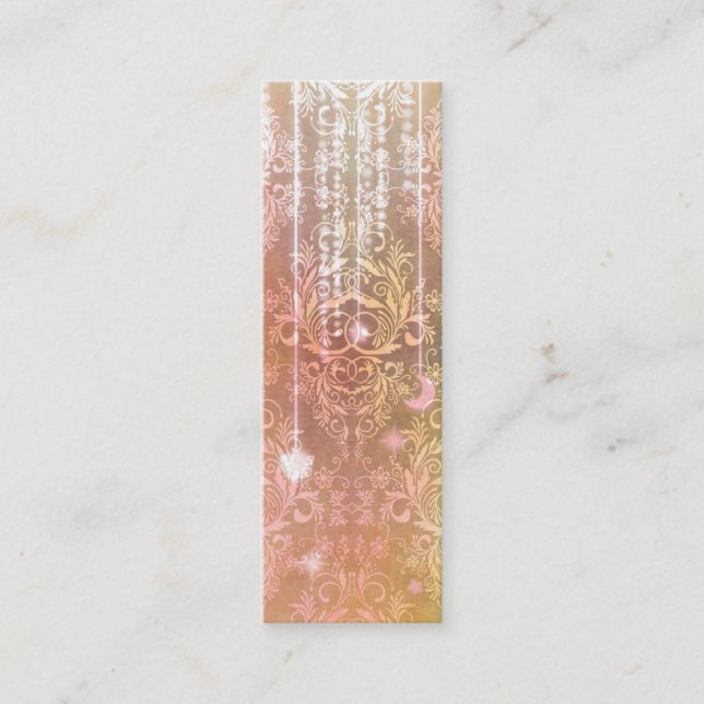 Damastast vildblommar, ÖVERSITTARE VALESKA i Mini Visitkort (Framsida)