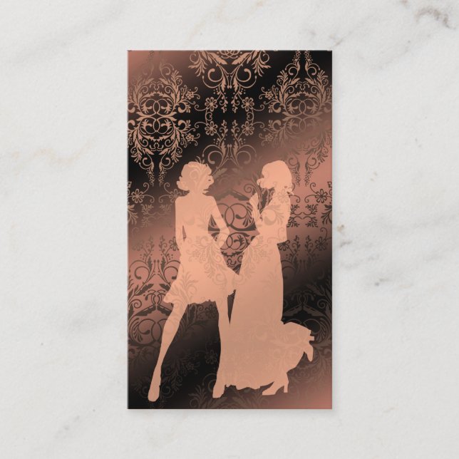 Damastast vildblommar som är rena skuggar svart & visitkort (Framsida)