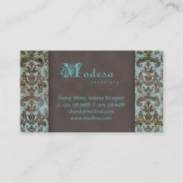 Damastast visitkortinredingsdesign 6 visitkort