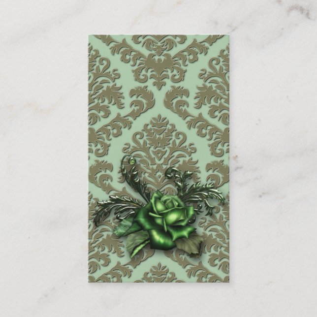 Damastsnittsammet som VAR DAMMIG STEG Visitkort (Framsida)