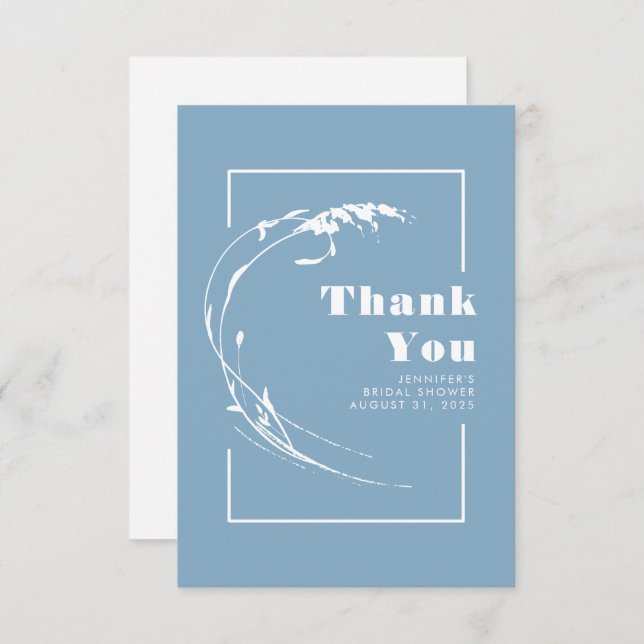 Damblå Pampasgräs Romantisk Tack (Fram/baksida)