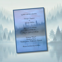 damblå skogig landskapsbröllop