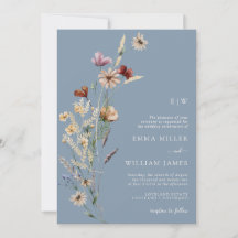 Damblå Vilda Blommor Bröllop