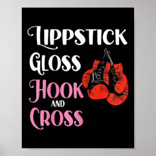 Damboxning Mma Kickboxning Läppstift Glans Hock A Poster