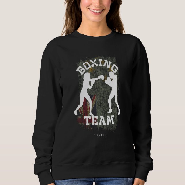 Damboxning Tuvalu Combat Sports Fighter Boxning T Shirt (Framsida)