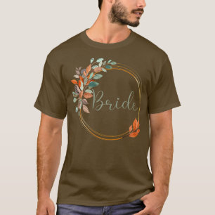 Dambröllop Höstblad Brud T Shirt