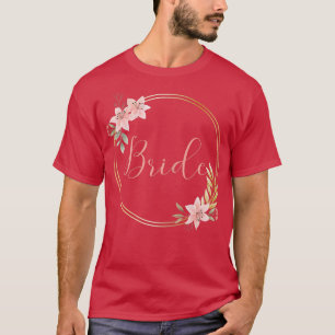 Dambröllop Sällskap Eukalyptus Rosa Blommor Br T Shirt