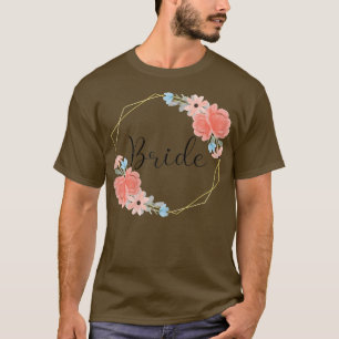 Dambröllop Sängkammarnatt Blomsterkrans Rosa Blå B T Shirt