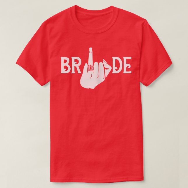 Dambrud finger ring bröllop bröllop möhippa t shirt (Design framsida)