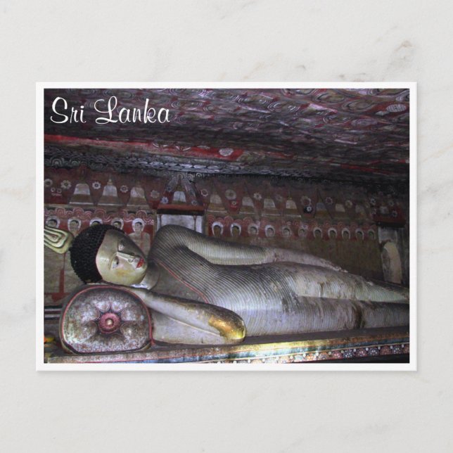 dambulla cave buddha vykort (Framsida)