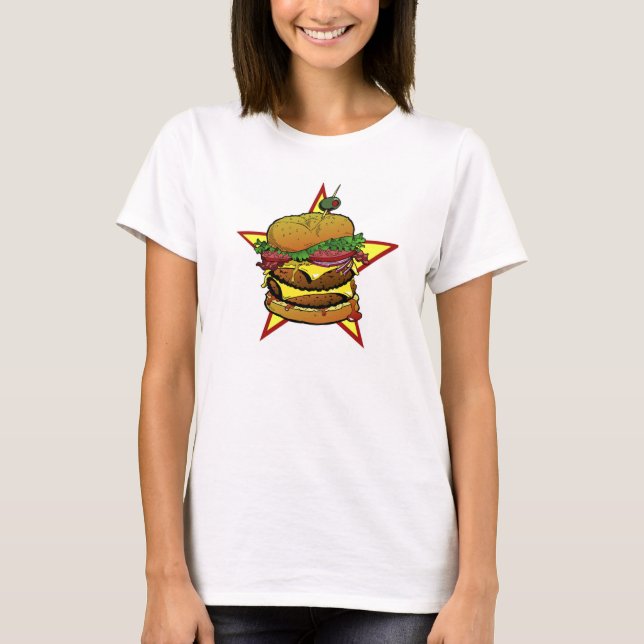 DamCheeseburgerutslagsplats T-shirt (Framsida)