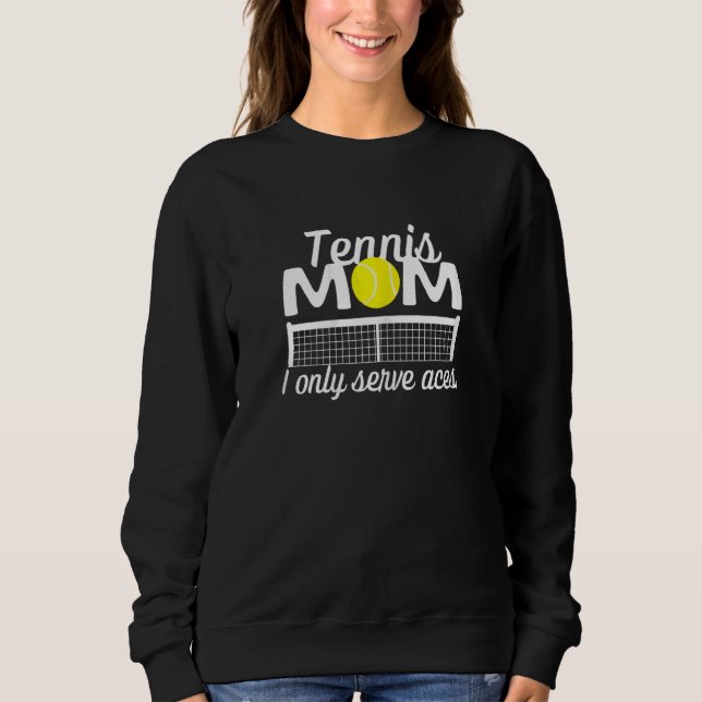 Damdag Tennismamma Jag Serverar Endast Ess T Shirt (Framsida)