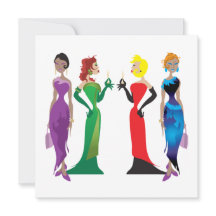 Damdamen Kväll Anpassad Inbjudan