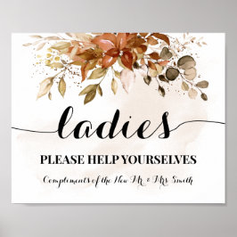 Damdammarnas puderrum Höst Bröllopsmottagning Poster