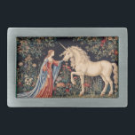 Dame à la Licorne dans un Jardin<br><div class="desc">Tapisserie médiévale de Dame à la Licorne dans un jardin fleuri.</div>