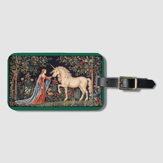 Dame à la Licorne dans un Jardin Bagagebricka (Framsida horisontal)