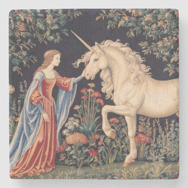 Dame à la Licorne dans un Jardin Stenunderlägg (Framsidan)