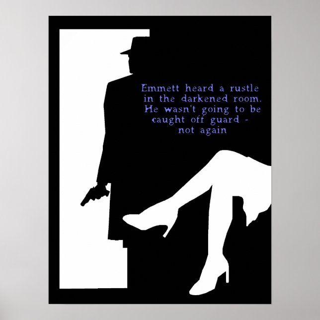 Dame and a Doorway - noir print Poster (Framsidan)