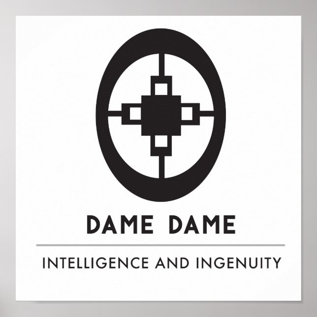 Dame Dame | Symbol för intelligens och äkthet Poster (Framsidan)