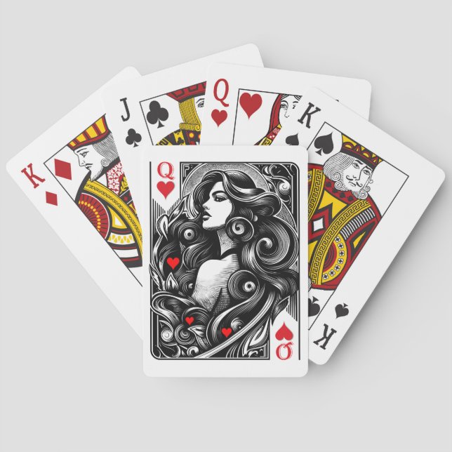 Dame de cœur à vous l'honneur  casinokort (Baksidan)