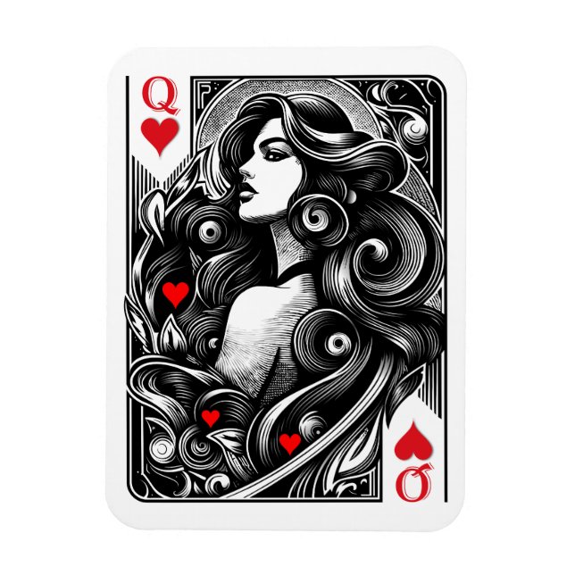 Dame de cœur à vous l'honneur  magnet (Vertikal)