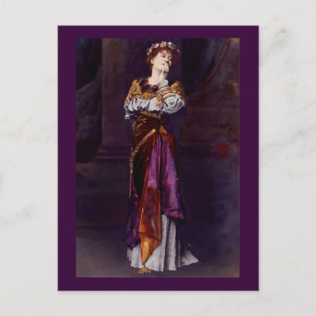 Dame Ellen Terry as Imogen - Alma-Tadema Vykort (Framsida)