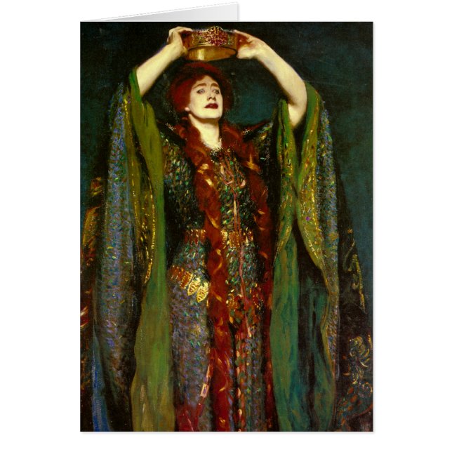 Dame Ellen Terry av John Singer Sargent Hälsningskort (Framsidan)