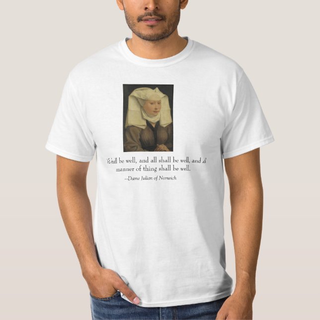 Dame Julian från Norwich.. Tee Shirt (Framsida)