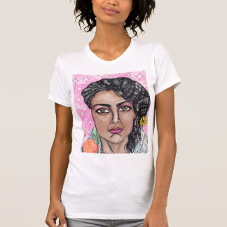 damen av frukt och blommor t shirt