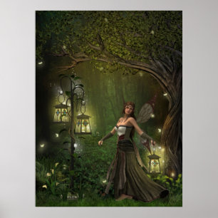 Damen av lyktatrycket poster