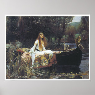 Damen av schalottenlöken, John William Waterhouse Poster