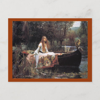 Damen av schalottenlökvykortet vykort