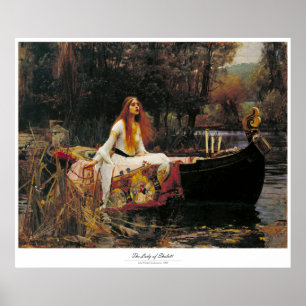 DAMEN AV SHALOTT - JOHN WILLIAM WATERHOUSE POSTER