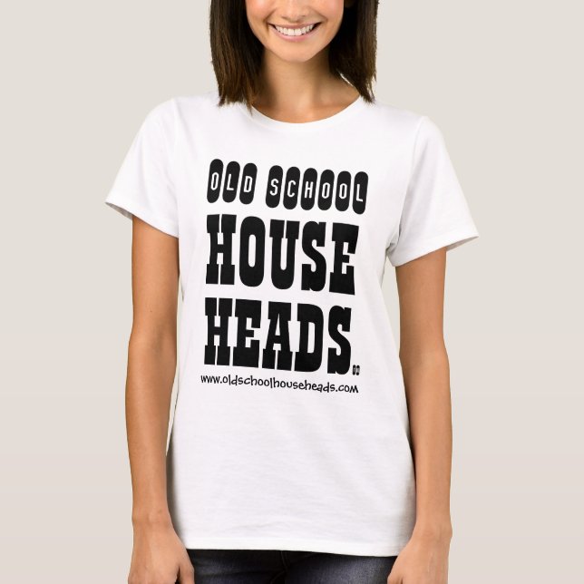 Damen för old schoolhushuvud fäster 1 t-shirt (Framsida)