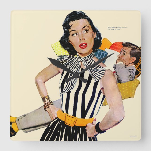 Damen förolämpades 2 fyrkantig klocka (Framsida)