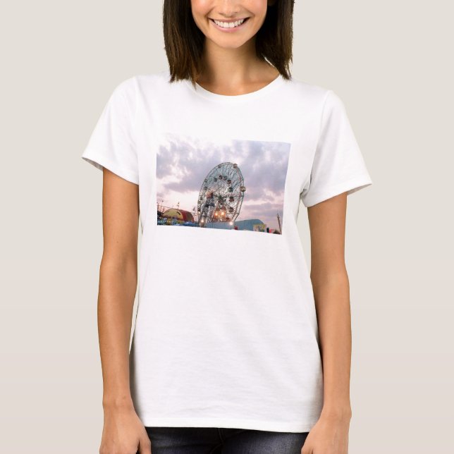 damen " hjul vid dubbelljus" t-shirt (Framsida)