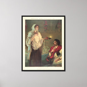 Damen med lampan (Florence Nightingale) Canvastryck
