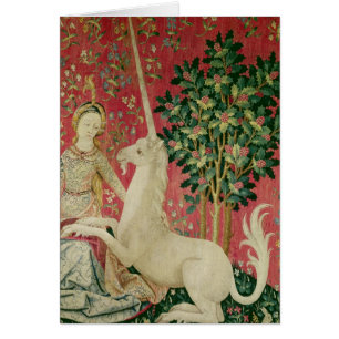 Damen och unicornen: 'Sight Hälsningskort