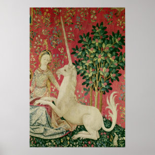Damen och unicornen: 'Sight Poster