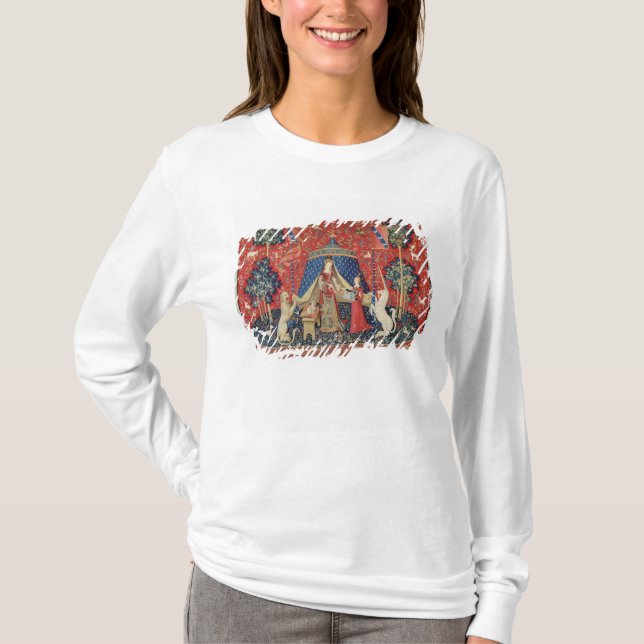 Damen och unicornen: 'Till min endast desire Tee (Framsida)