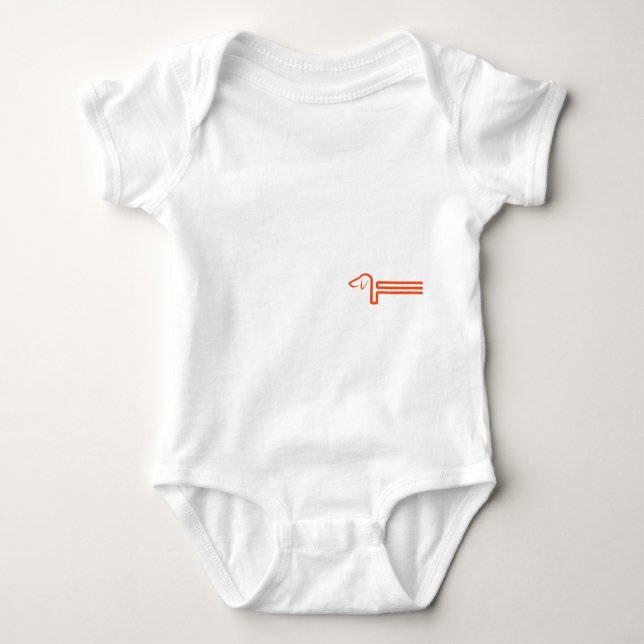 Damen Raglan Shirt mit Dackel Tee (Framsida)
