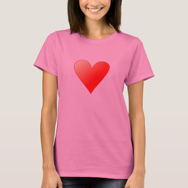 Damen Ringer T-shirt weiß/schwarz mit Herz (Framsida)