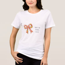 Damens blommiga bow-t-shirt