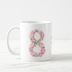 Damens dag påsklilja blomma för 8 mars kaffemugg