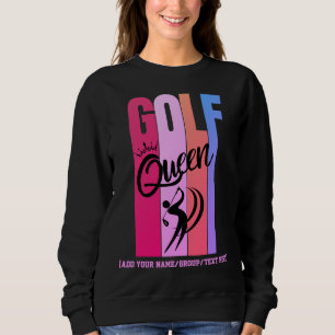 Damens GOLF Drottning Anpassat Namn T Shirt