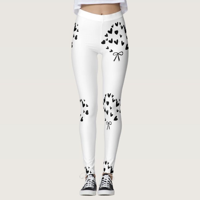 DAMENS HJÄRTAN OCH SLINGOR LEGGINGS (Framsida)