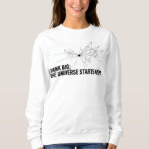 Damens Inspirerande Hoodie – “Tänk Stort, Universu