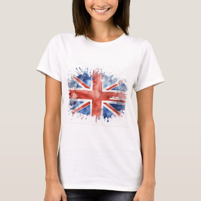 damens union jack t-shirt (Framsida)